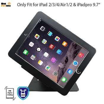 Di sicurezza di supporto da tavolo per iPad 2/3/4 air1 2 Pro 9.7 tablet con il supporto di blocco cremagliera di esposizione staffa di montaggio sul tavolo anti-furto