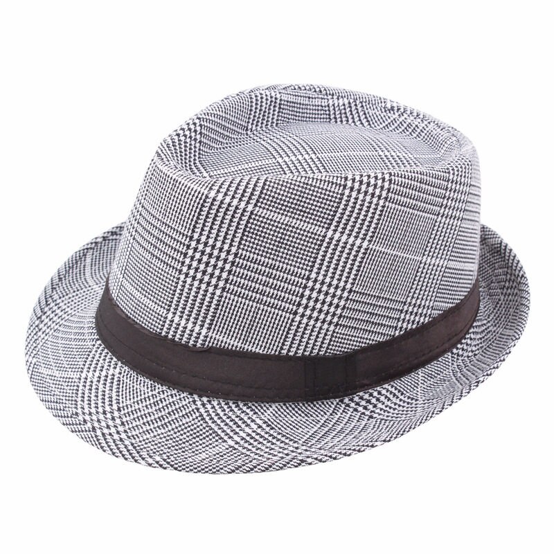 Fedora jazz hat mænd vintage forår sommer hat panama cap bowler hatte cap udendørs solhat gorro: Hvid 2