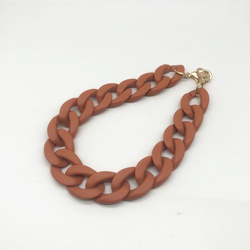 38-60cm kettingen van acrylhars voor tassen, handtassen, dames, gouden taskettingen voor plastic tassen, accessoires van acrylkunststof.: 7(60cm)