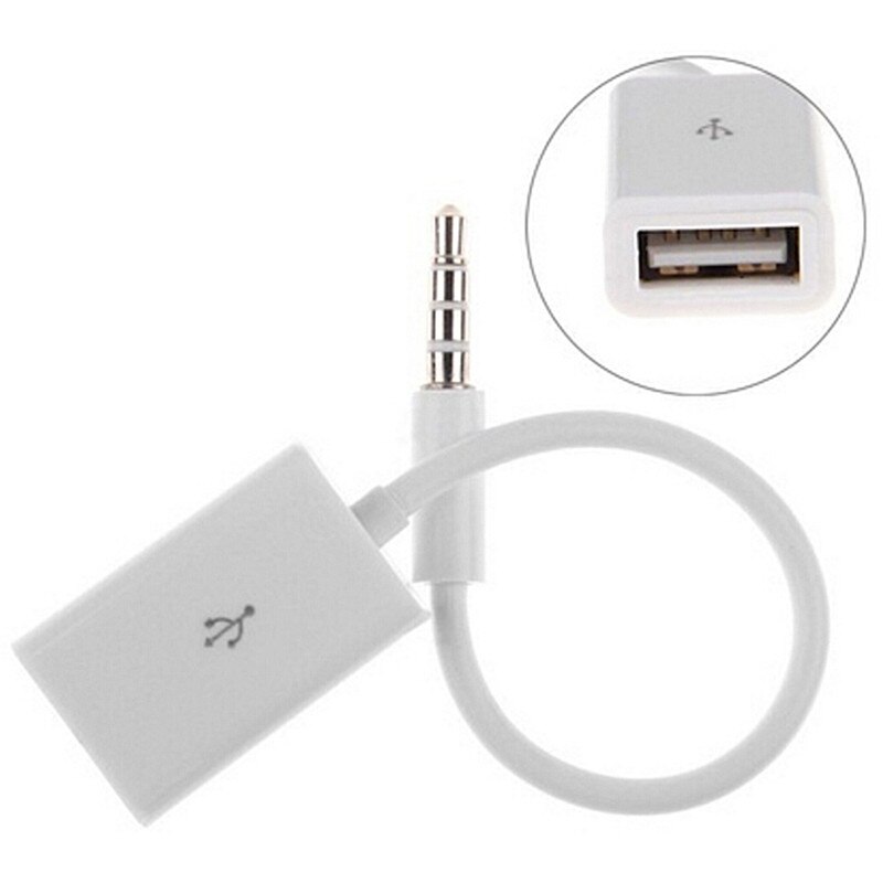 3.5mm AUX Audio Jack naar USB 2.0 Female Converter Kabel - Auto Audio Adapter