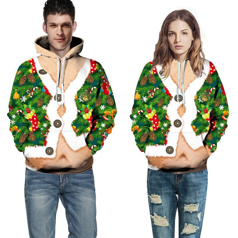 Weihnachten 3D Gedruckt Parkour Hoodies Männer/Frauen Herbst Mit Kapuze Streetwear zur Seite fahren Skateboard Sportbekleidung Sweatshirts Kleidung