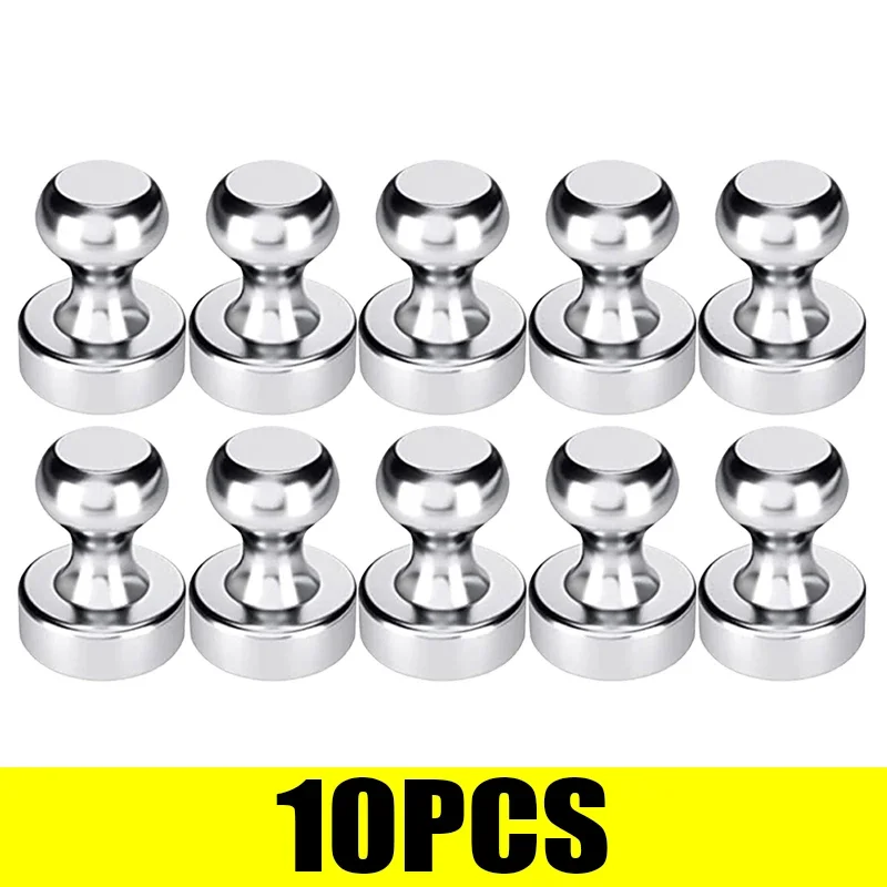 50/2pcs Strong Magnetic Pushpins Mini Metal Magnets Push Pins Sucker for Kitchen Fridge Office School Map Whiteboard Locker Pin: light green