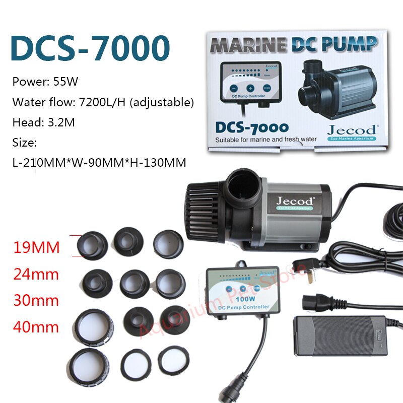 Jebao Pump DCS 1200-12000 L/H Series Aquarium Fish Tank Adjustable Submersible Controllable Water Pump Flow fountain