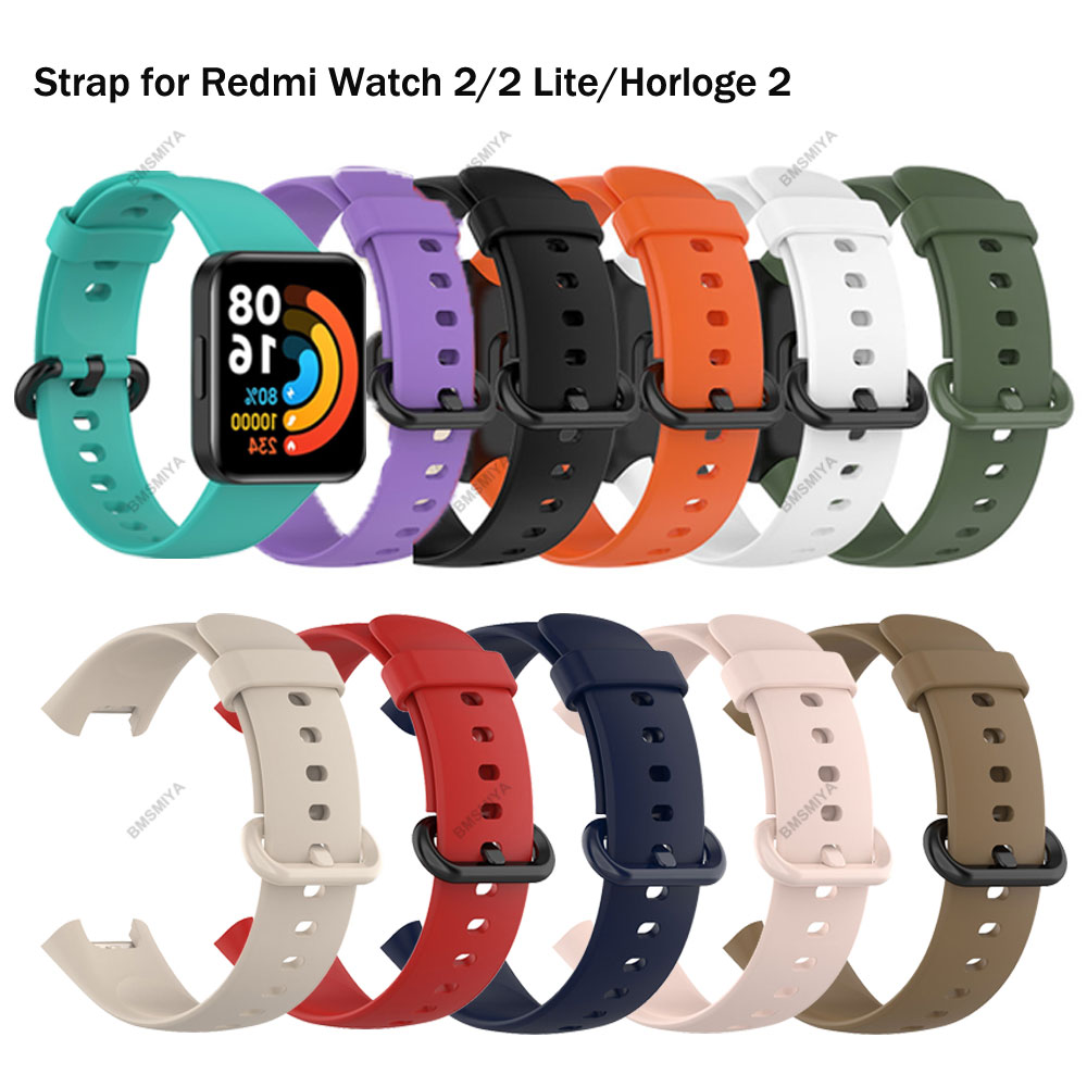 1 Uds. Correa de silicona para Xiaomi Redmi Watch 2 Lite, accesorios de pulsera, correa de repuesto para reloj Redmi Horloge 2
