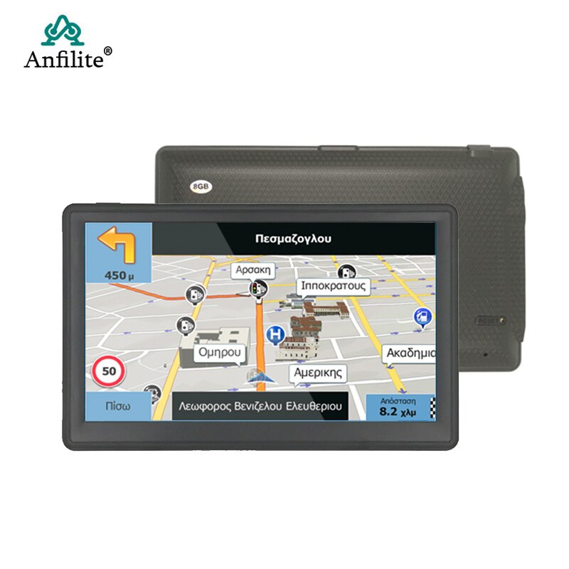 Navegador GPS con pantalla de 7 pulgadas, GPS para coche, MTK, 800MHz, RAM, 256M de ROM, 8G, HD, 800x480, sistema de navegación, mapas de Europa