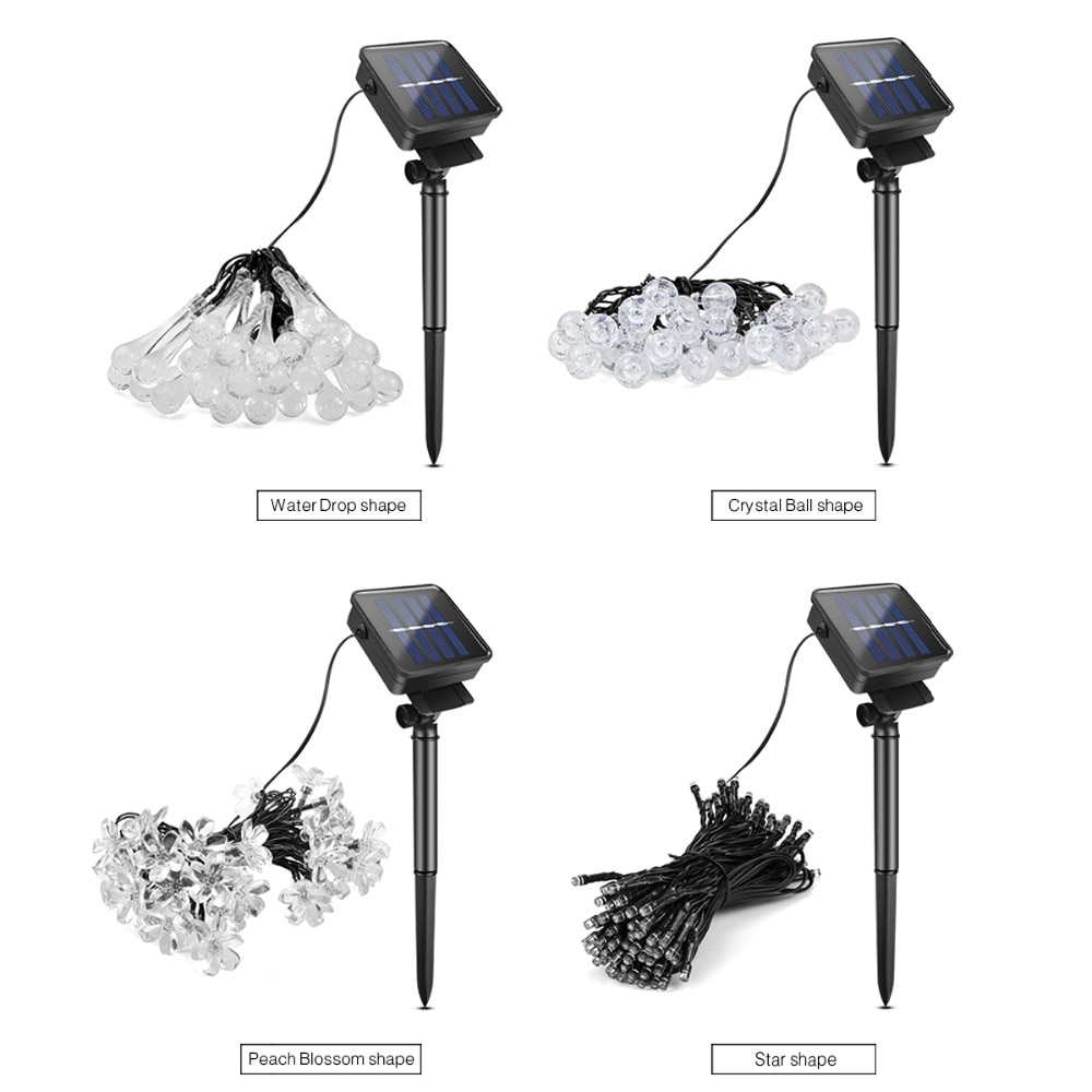 Zonne-energie Wandlamp Outdoor Verlichting Led Fairy String Lights Straat Lamp Zonlicht Buiten Balkon Tuin Licht Decoratie