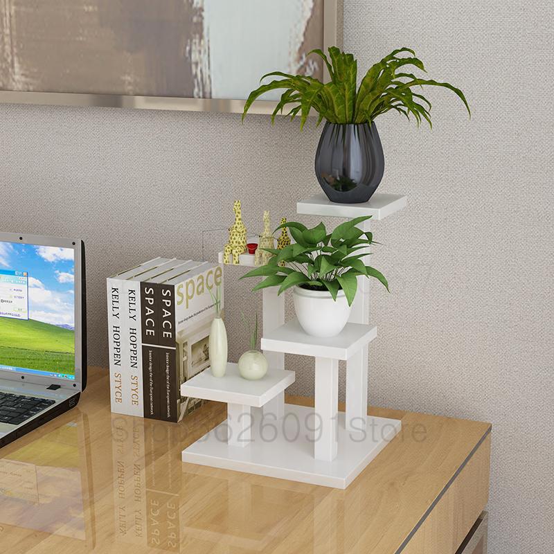 Gecontracteerd Creatieve Mini Kleine Bloem Kantoor Boek De Tafel Functie Van Multilayer Vlees Vlees Plant Stapsgewijze Plank