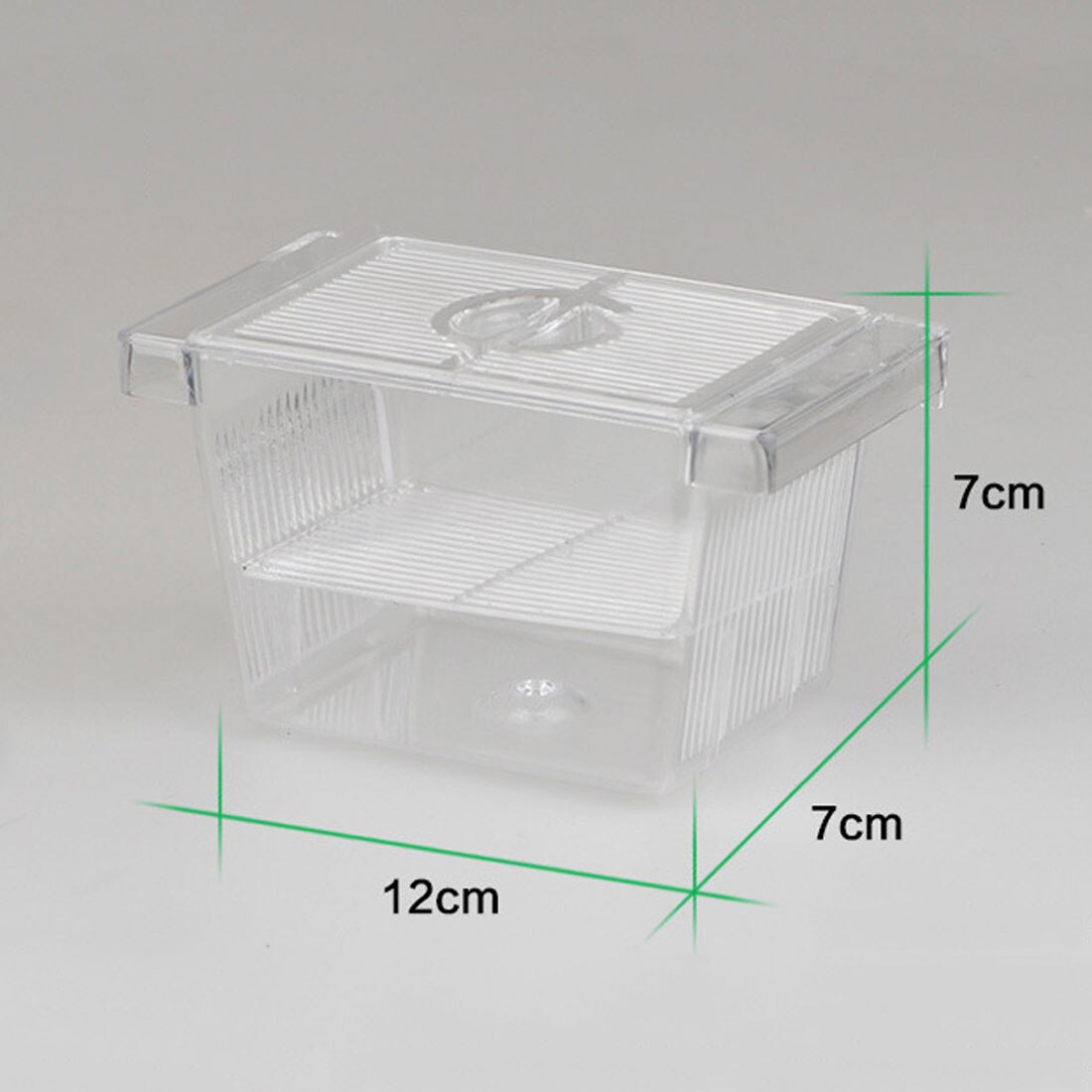 Acuario transparente doble cuenco Fighting Fish Mini casa caja incubadora para aislamiento Fry incubadora jaula para reptil Turtle House