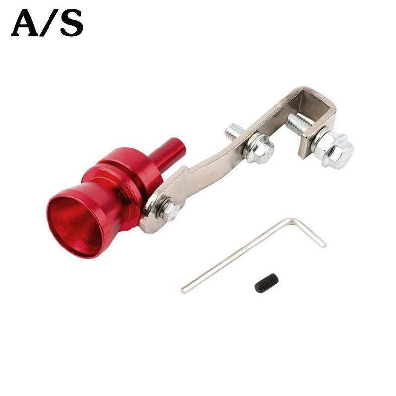 1PC uniwersalny turbosprężarka dźwięk symulator dźwięku samochodu świstak pojazdu zamontować urządzenie wydechowy tłumik robić rury gwizdek ryk samochodowy S/M: jeden-size czerwony S