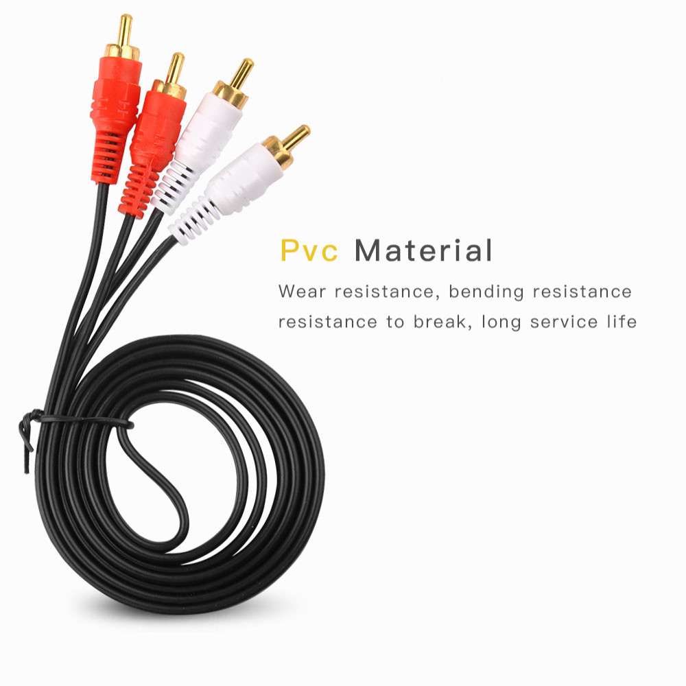 Hifi stereo par rca kabel høy ytelse premie hei-fi lyd 2 rca  til 2 rca sammenkoblingskabel dobbel rca hann til hann ledning