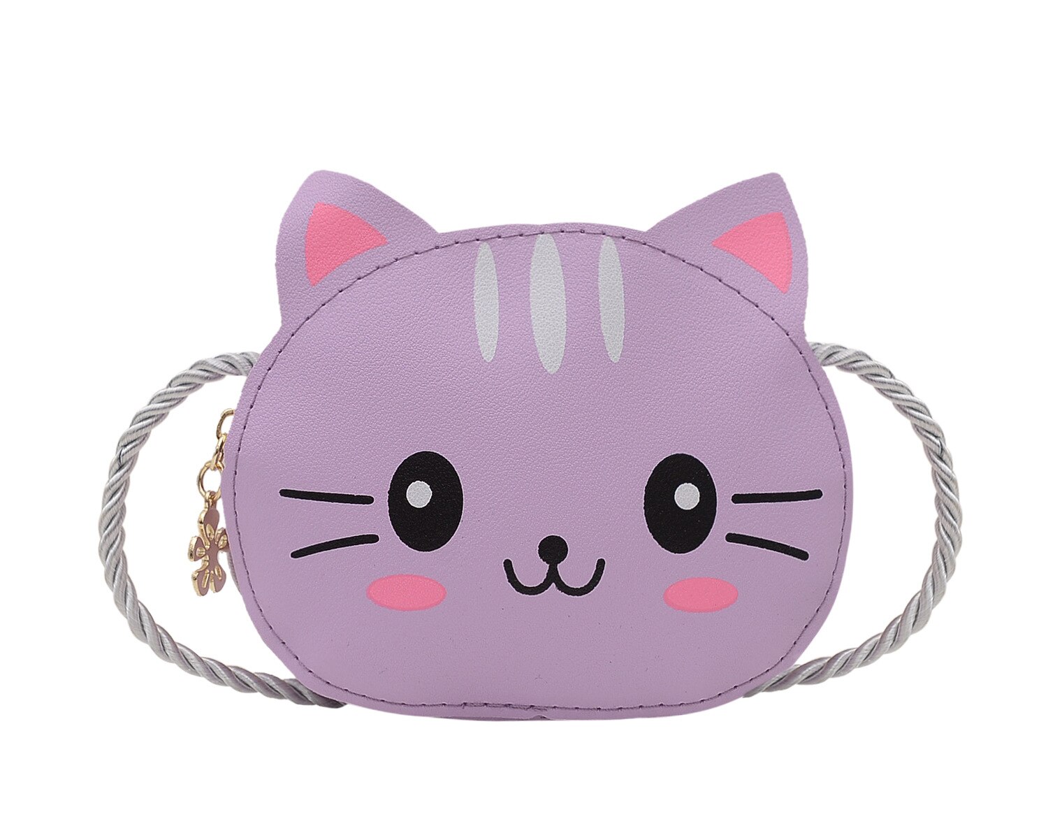 Prinzessin kinder Mini Handtaschen Baby Mädchen PU Leder Kleine Schulter Umhängetaschen Nette Katze Kinder Geldbörse Brieftasche: purple