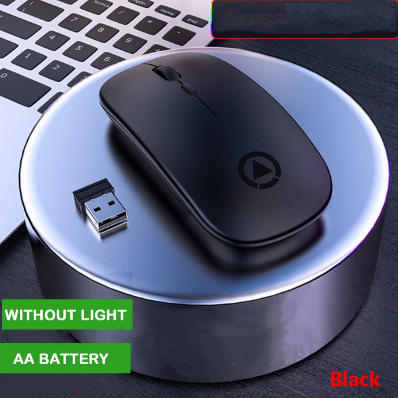 Drahtlose Maus RGB Wiederaufladbare Maus Drahtlose Computer Schweigen FÜHRTE Hintergrundbeleuchtung Ergonomisches Gaming Maus Für Laptop PC Büro: 02 Battery version