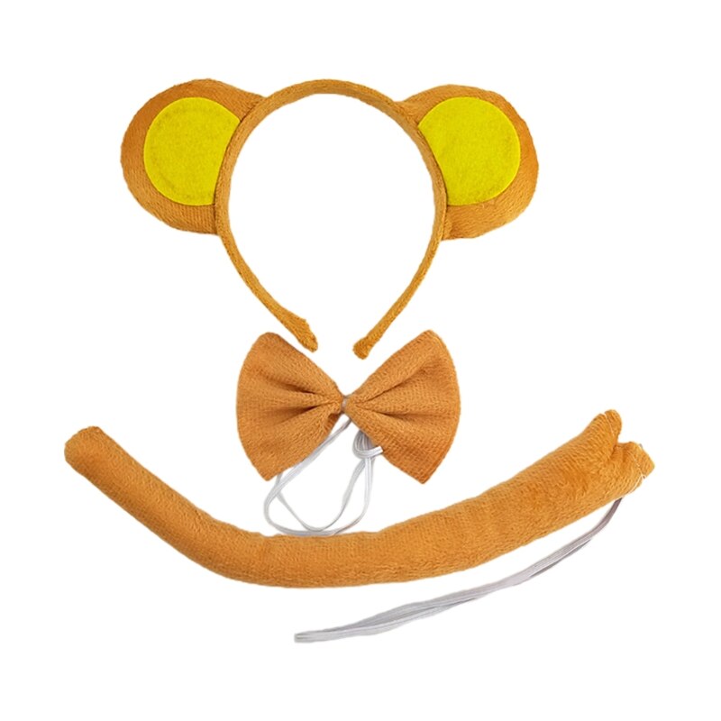 Ears Headbands Bows Tail Monkey Ears Party Decorations Cosplay Washing Face