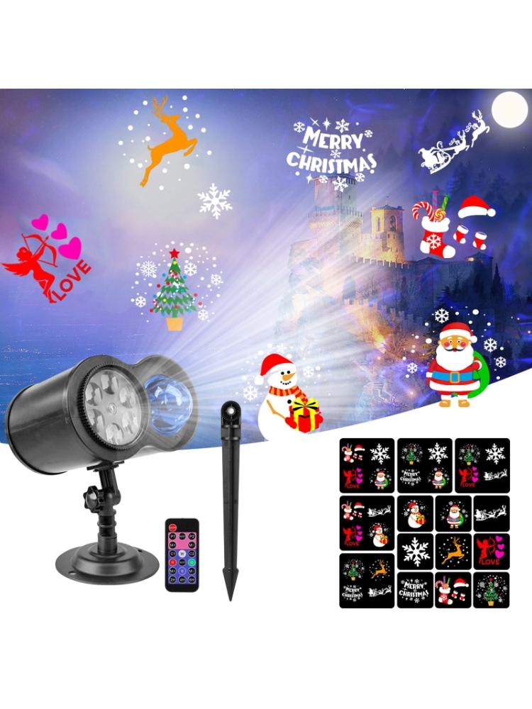 Le modèle de vague d'eau de Double Tube allume la lampe de Projection de noël projecteur LED de