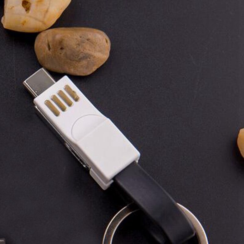 Draagbare Sleutel Mini Usb-kabel Oplader Kabels Micro-Usb Data Kabel