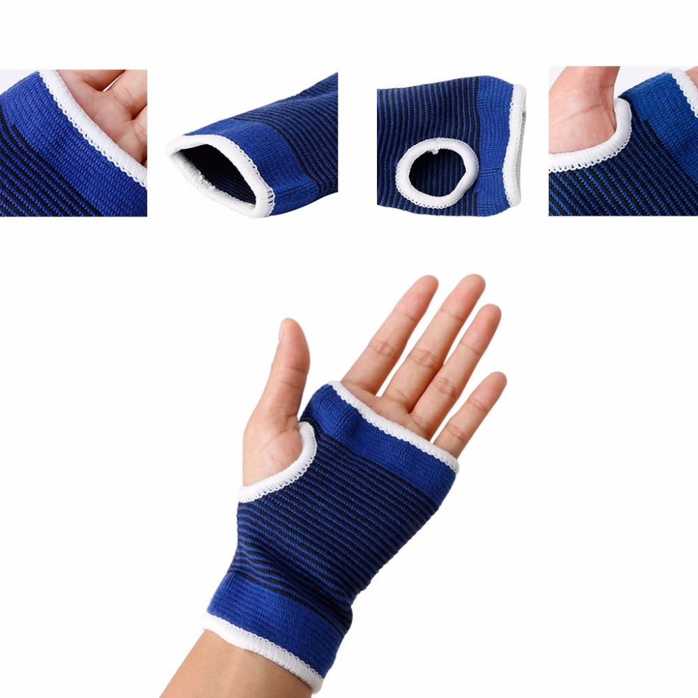 2pcs Palm Wrist Hand Support Glove Elastic Brace Sleeve Sports Bandage Gym Wrap