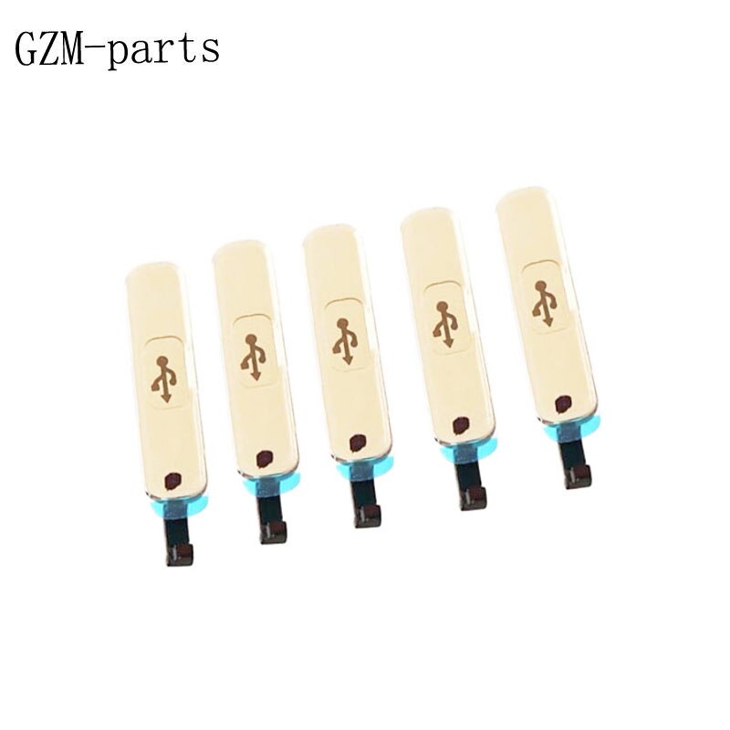GZM-piezas de accesorios para teléfono móvil, enchufe de puerto de carga para Samsung Galaxy S5, tapa de puerto USB, tapón de polvo de
