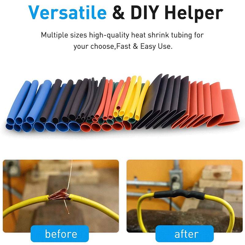 560 Pcs Heat Shrink Tubing Insulation Shrinkable Tubes 2:1 Electrical Wire Cable Wrap Assortment Electric Insulation Sleeve Kit