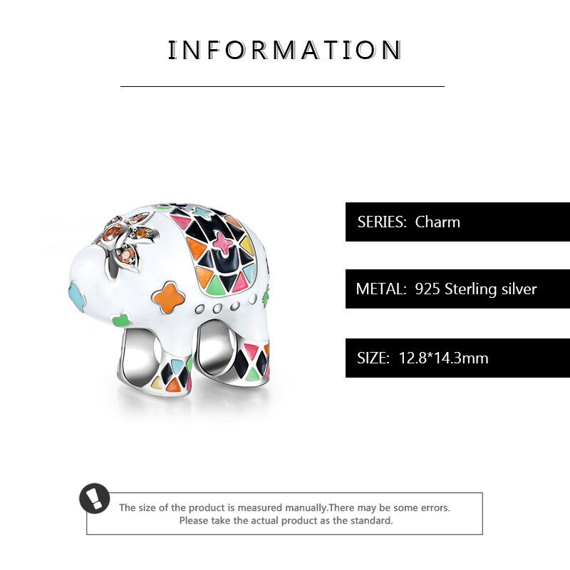 925 Sterling Silber Bunte emaille Charms Kalten polar bear bead feine Schmuck Herstellung passend original charme DIY Armband
