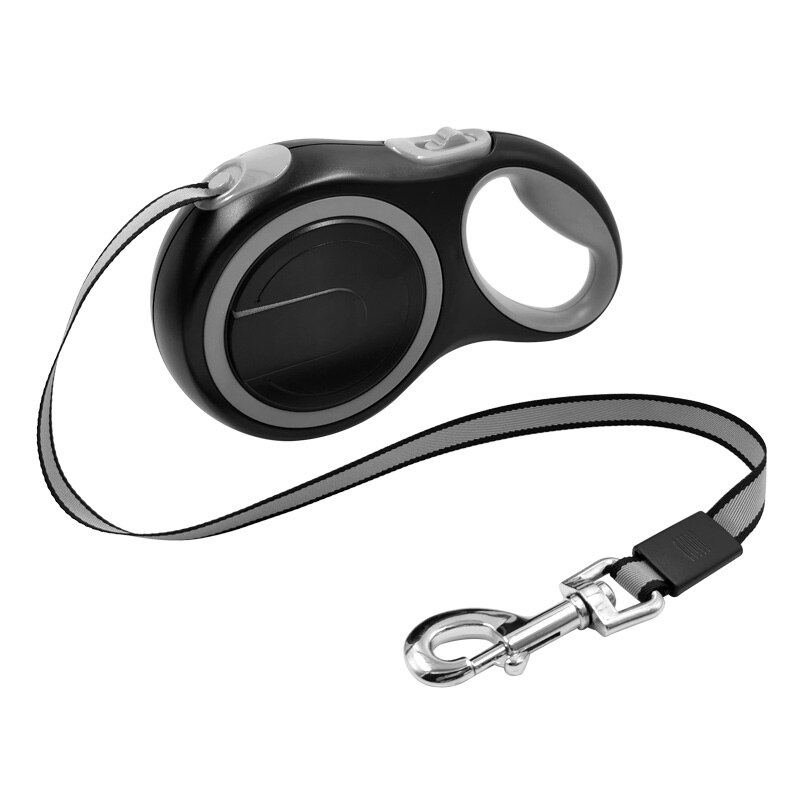 Long Strong Pet Leash For Large Dogs Durable Nylon Retractable Big Dog Walking Leash Leads Automatic Extending Dog Leash Rope: Gray / 5m - 20 kg