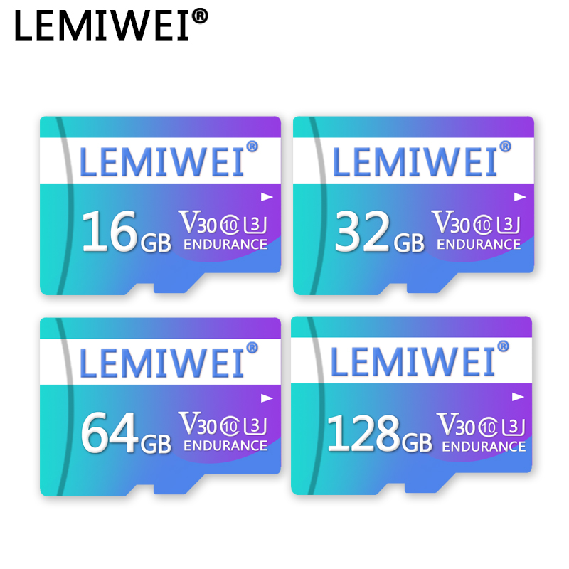 LEMIWEI Memory Card 128GB Flash Card 64GB Blue Purple Color 32GB TF Card 16GB U3 C10 High Speed V30 For Camera Car Dash Camera