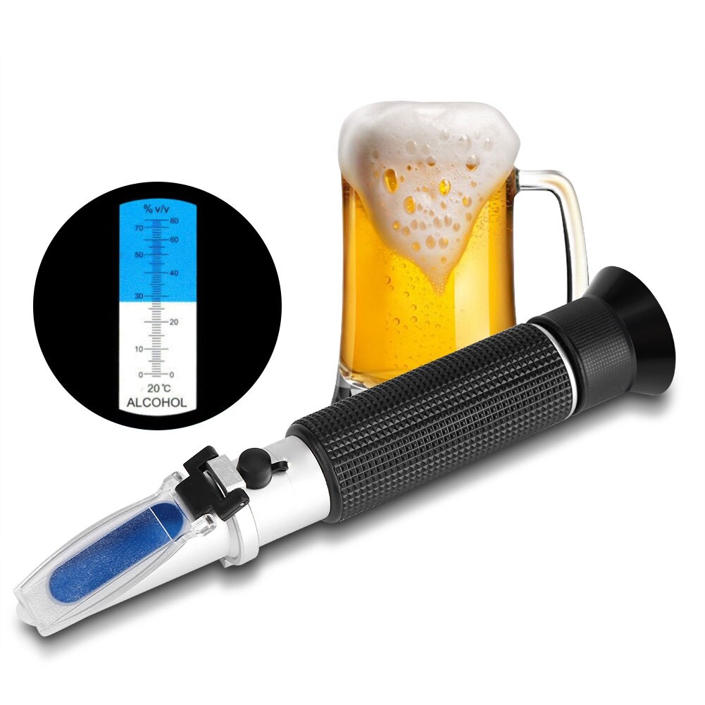 Håndholdt alkohol grad vin 0-80%  test refraktometer vin tester vandmåler måleinstrument