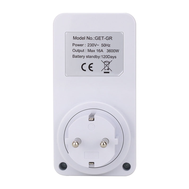 Eu us plug elektronische digitale tijdschakelaar tijdrelais 230v keukentimer 12/24 uur programmeerbare timer stopcontact schakelaar controller