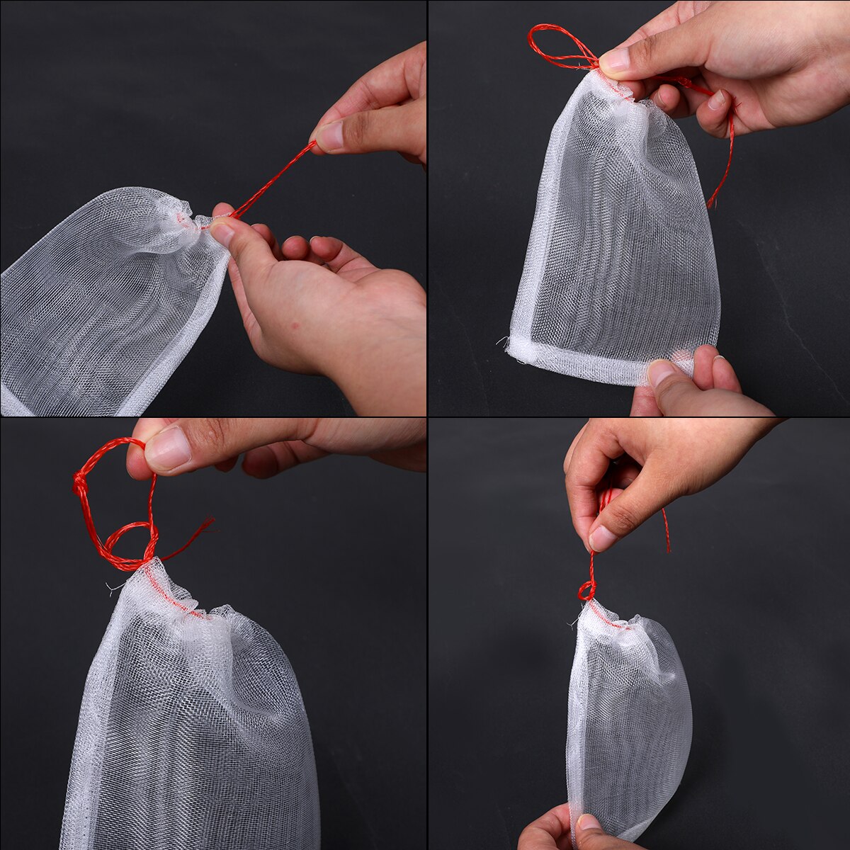 Reusable Plant Fruit Protect Net Bag With Drawstring Netting Barrier Bag Garden to Against Insects Pest Bird Mosquito ect