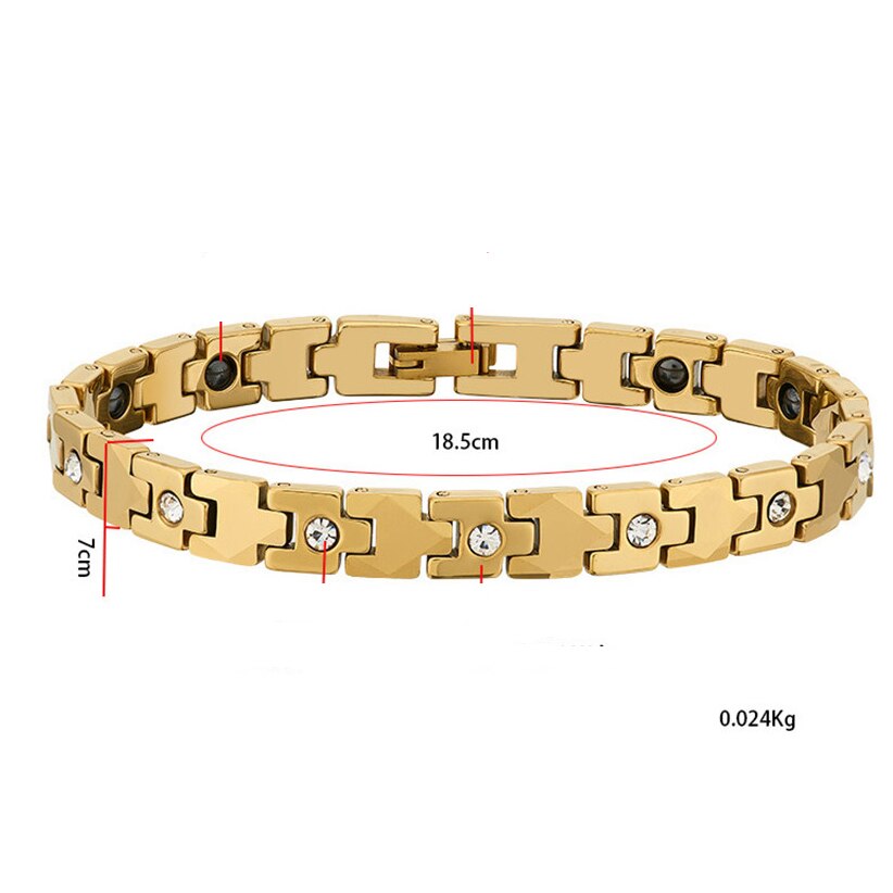 Nhgbft Vrouwen Rose Goud Kleur Tungsten Carbide Armbanden Energiebalans Gezondheidszorg Armband Minnaar Sieraden