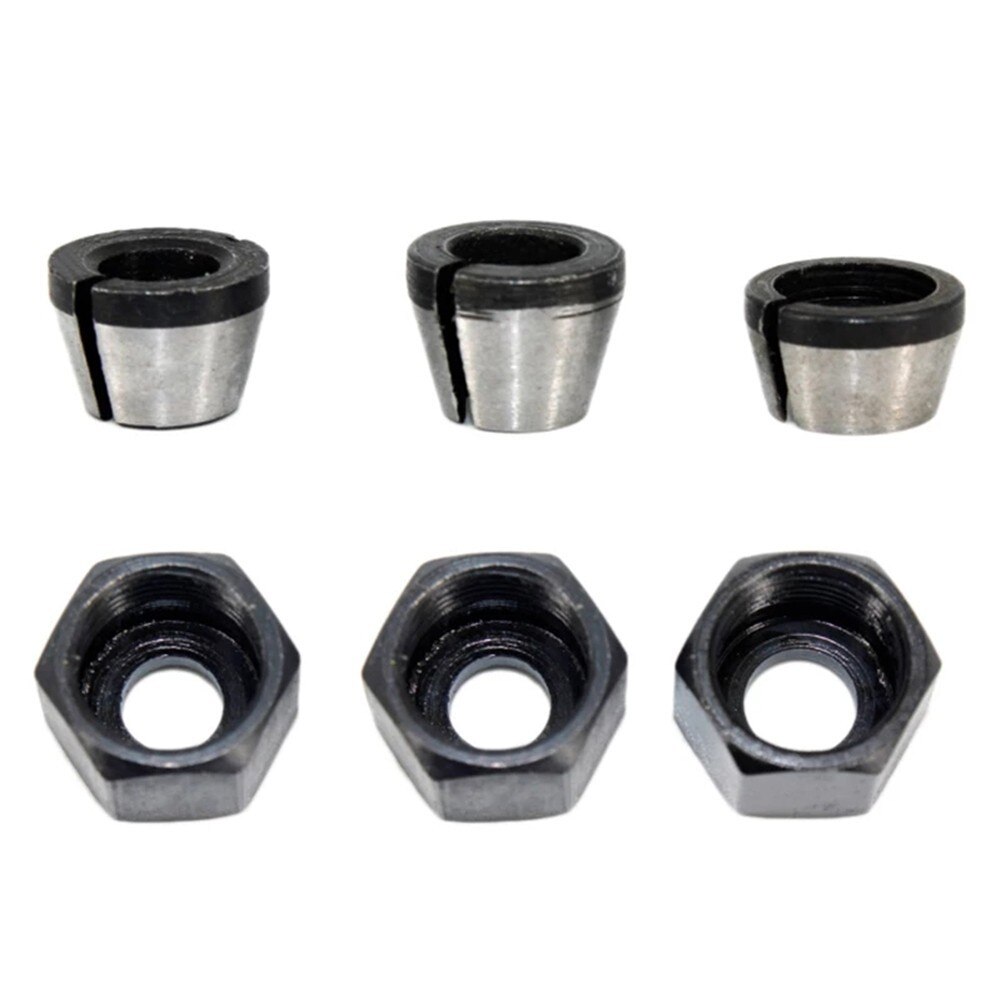 1PCHigh Precision Adapter Collet 8mm 6.35mm 6mm Collet Chuck Engraving Trimming Machine Router Milling Cutter Accessories