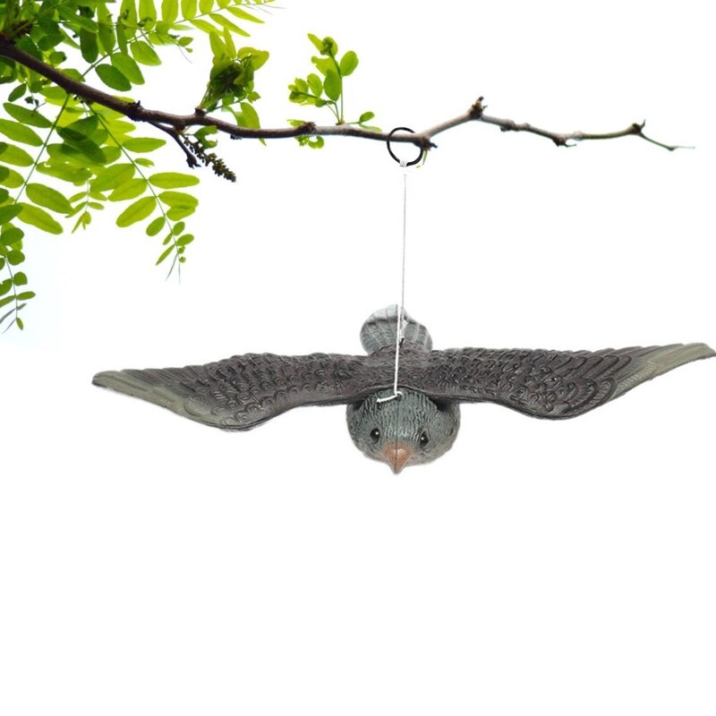 Oiseau volant réaliste hibou avec des ailes pour un stockage plus facile faucon Pigeon leurre antiparasitaire jardin épouvantail ornement