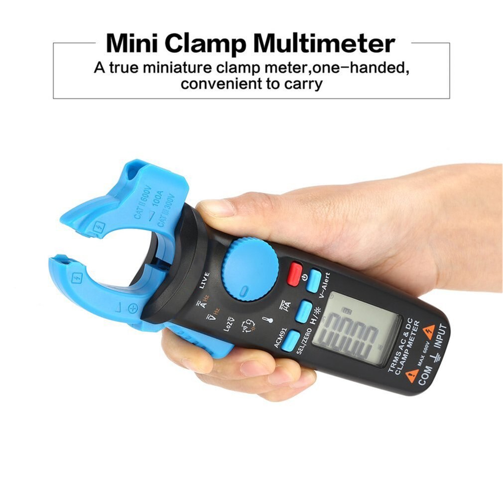 ACM91 Digital Clamp Meter True-RMS DC AC Current 100A 1mA Accuracy Ammeter Auto Range Multimeter Voltmeter DMM Tester