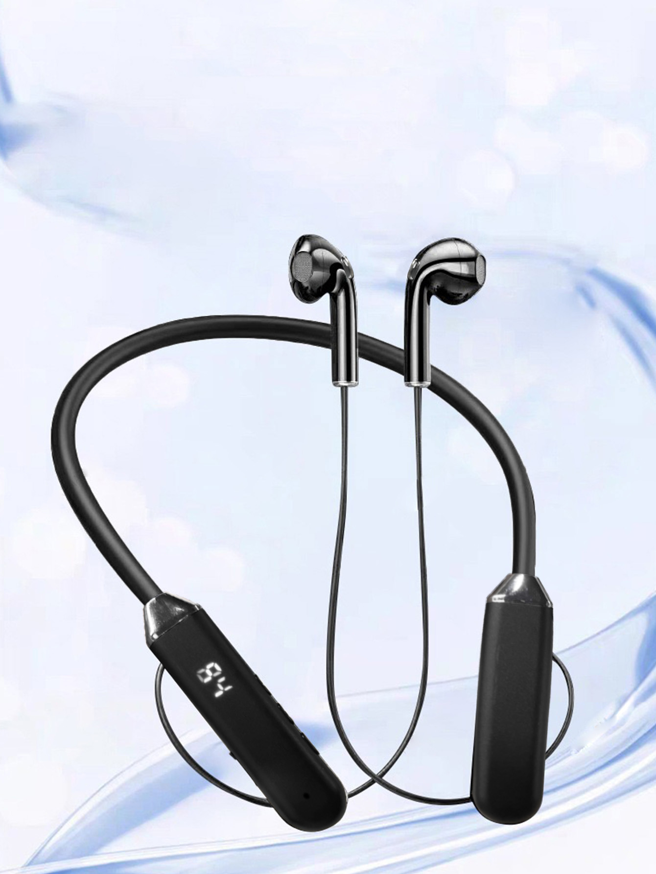 Auriculares inalámbricos, modelo recargable, Jerry, larga duración, auriculares deportivos portátiles para el cuello, auriculares inalámbricos para juegos/correr