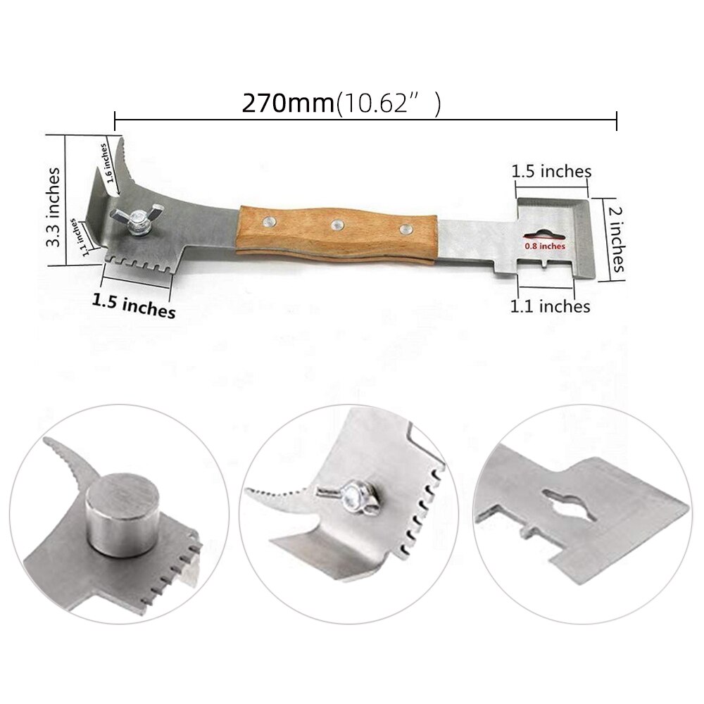 1 Piece Multi-functional Honeycomb Scraper Stainless Steel Honey Extracting Knife Multi-beekeeping Tool Bee Beehive Equipment: D