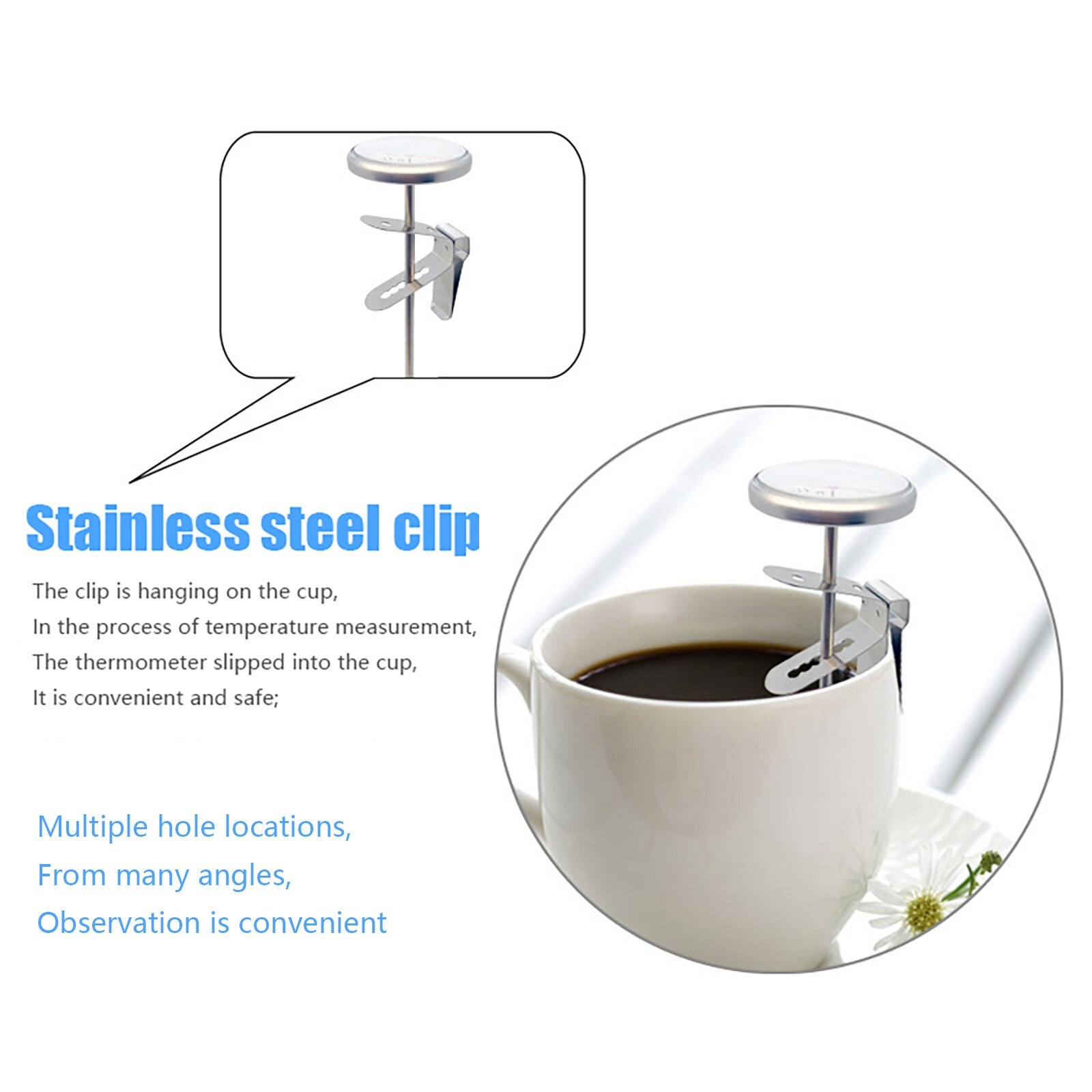 Bbq Smoke Probe Clip Holder Baking Tools Oven Kitchen Thermometer Holder Accessories Stainless Steel Probe Holder Hole Diameter