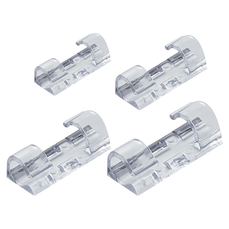 20 Pack Transparent Cable Clips Organizer Wire Holder Cord Management
