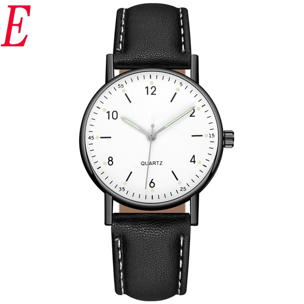 Dames Prachtige Kleine Vrouwen Jurk Horloges Retro Lederen Vrouwelijke Klok Top Brand Vrouwen Armband Horloges Klok Часы Женские: E