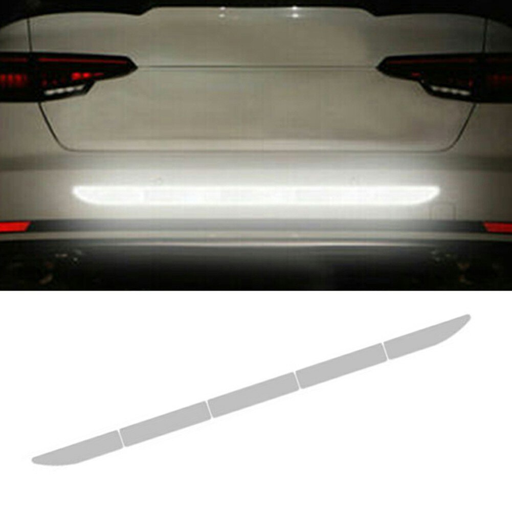 Tira de advertencia para calcomanía reflectante de automóvil, cinta protectora sin huellas, pegatina de advertencia para el cuerpo del coche, maletero, Exterior, accesorios para automóviles: White