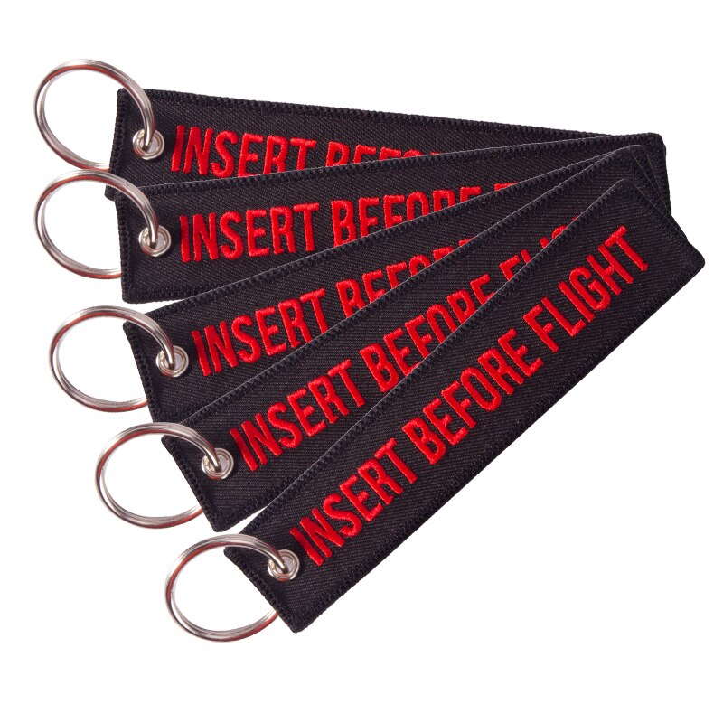 3 kpl/eräsisäke ennen lentoa avaimenperä avaimenperä autoihin ja moottoreihin avaimenperät embroidery oem avaimenperä kangas sleutelhanger