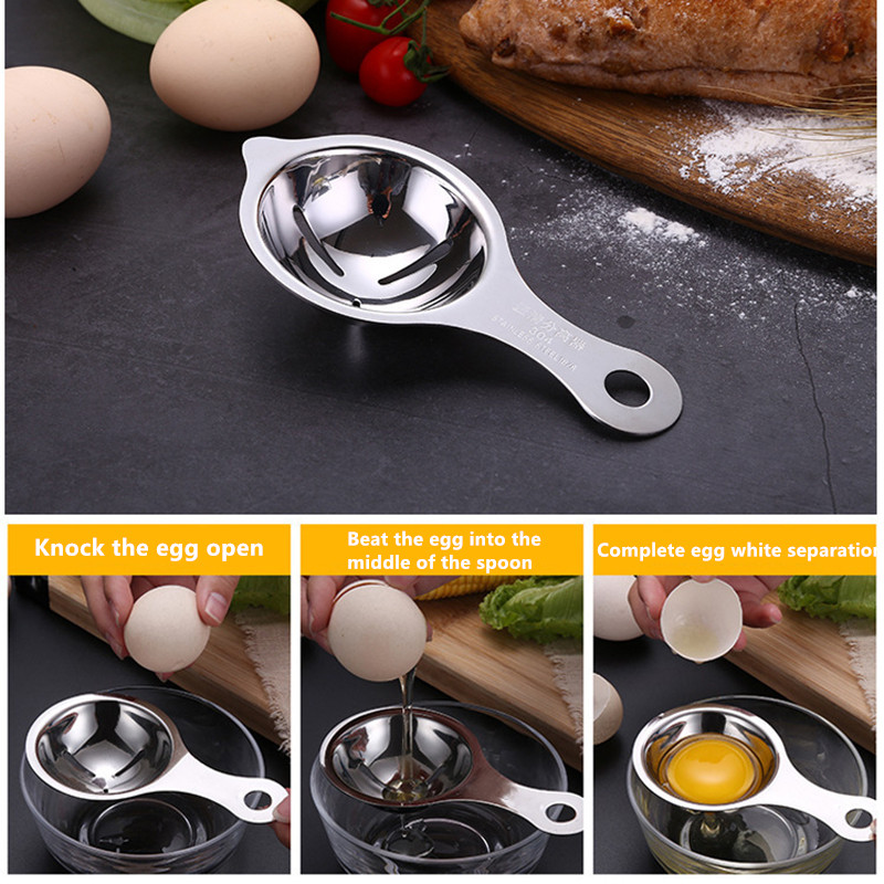 Edelstahl Ei Weiß Eigelb Separator Werkzeug Backen Zubehör Küche Werkzeug Ei Teiler Backen Kochen Hand Ei Gerät