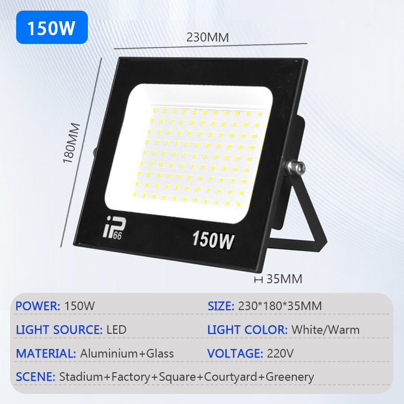 Reflector LED para exteriores IP66, foco de luz impermeable para camino, 10W, 20W, 30W, 50W, 100W, 200W, lámpara para jardín, porche y patio: Rojo