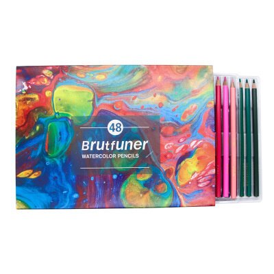 Brutfuner 48-160 Farben Öl Farbe Bleistifte einstellen Skizze Bleistift Keine Giftig Holz Weiche Helle Farbe Bleistift Künstler farbe Schule Liefert: 48 Wasser Farben