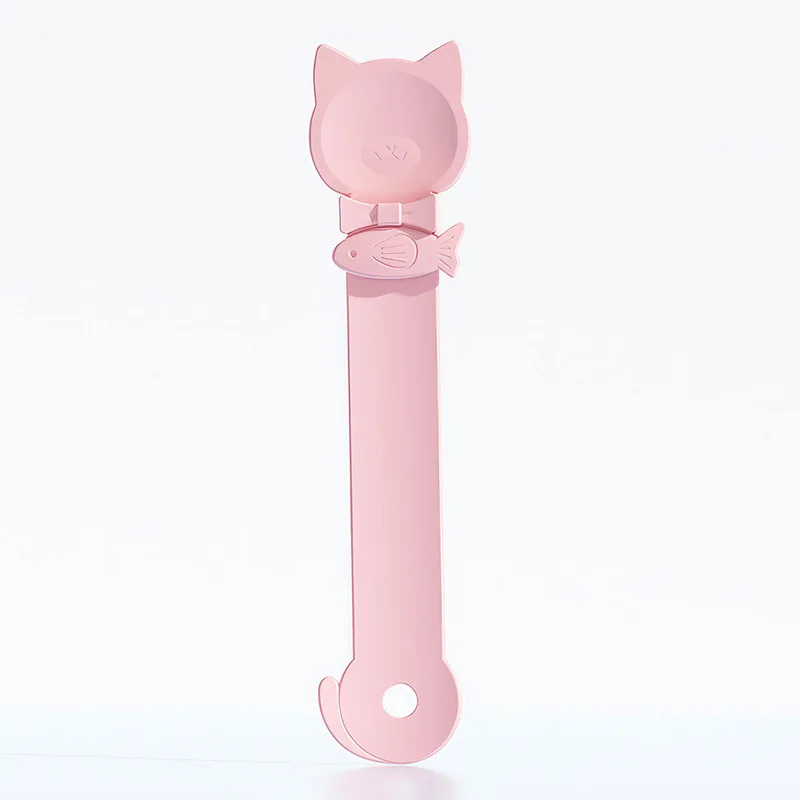Cat Strip Feeder Spoon Long Handle Lickable Wet Food Feeder for Cats Pet Meat Mud Food Squeeze Dispense Spoon Pet Supplie: WHITE
