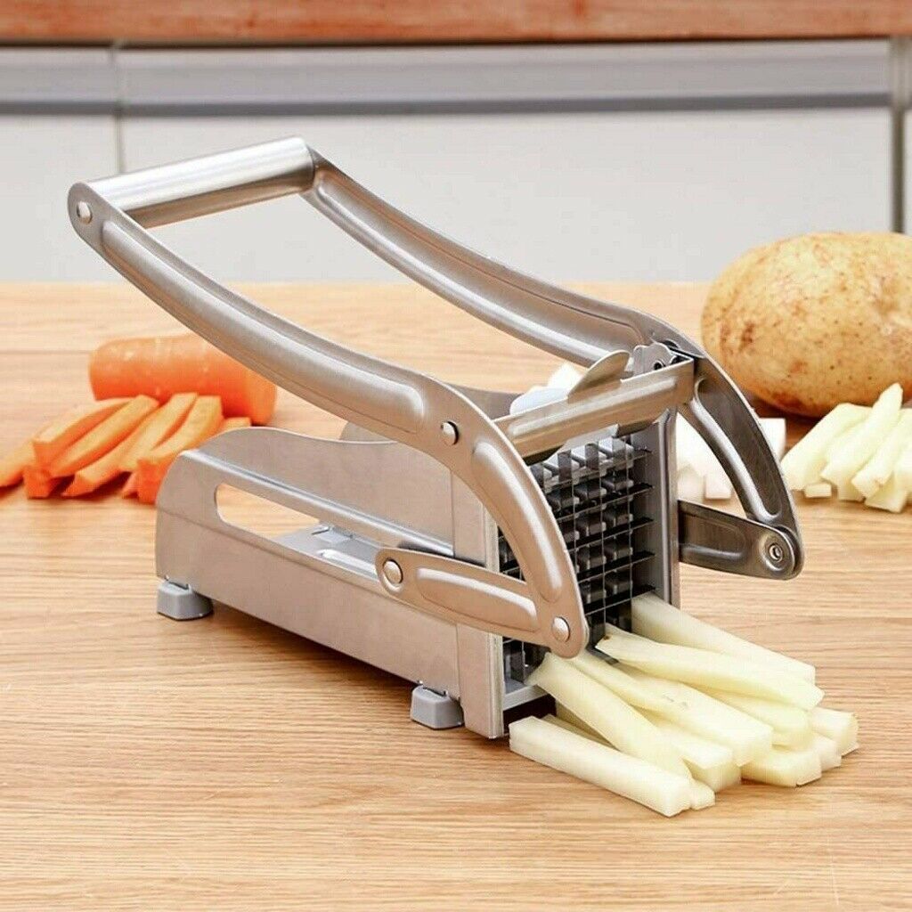 Stainless Steel French Fries Cutters Potato Chips Strip Cutting Machine Maker Slicer Chopper Dicer 2 Blades Kitchen Gadgets