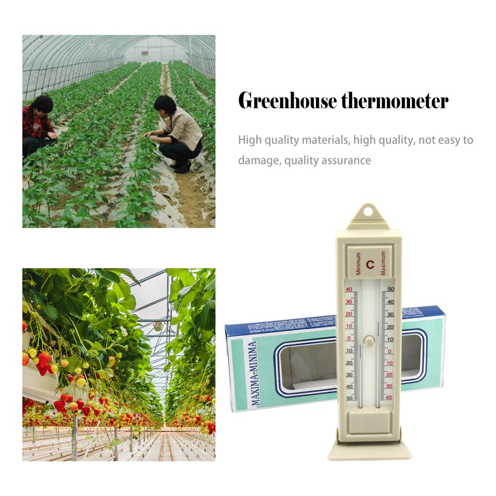 Maximum & Minimum Thermometer Indoor Outdoor Garden Greenhouse Wall Temperature Monitor -40 to 50 Degree Thermometer