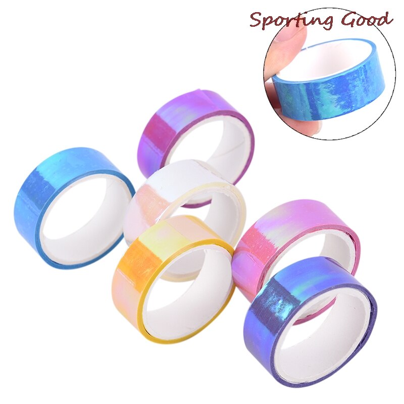 500Cm Ritmische Gymnastiek Decoratie Holografische Rg Prismatic Glitter Tape Hoops Stok