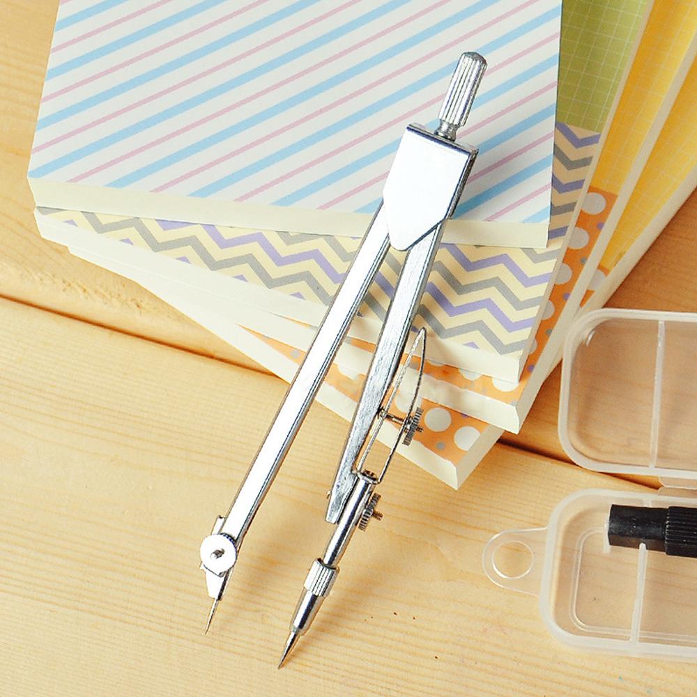 Durable Metal Drafting Tools Drawing Math Compass Set School Supplies Stationery
