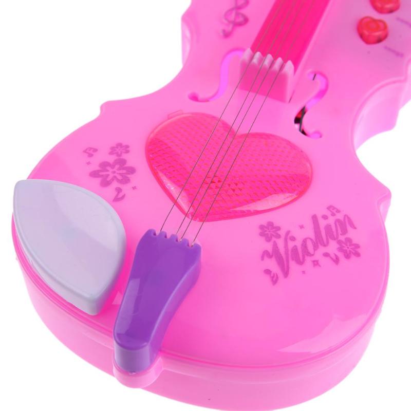 Muziekinstrument Viool Speelgoed 4 Snaren Muziek Elektrische Viool Kids Muzikale Interesse Training Instrumenten Educatief Speelgoed Roze