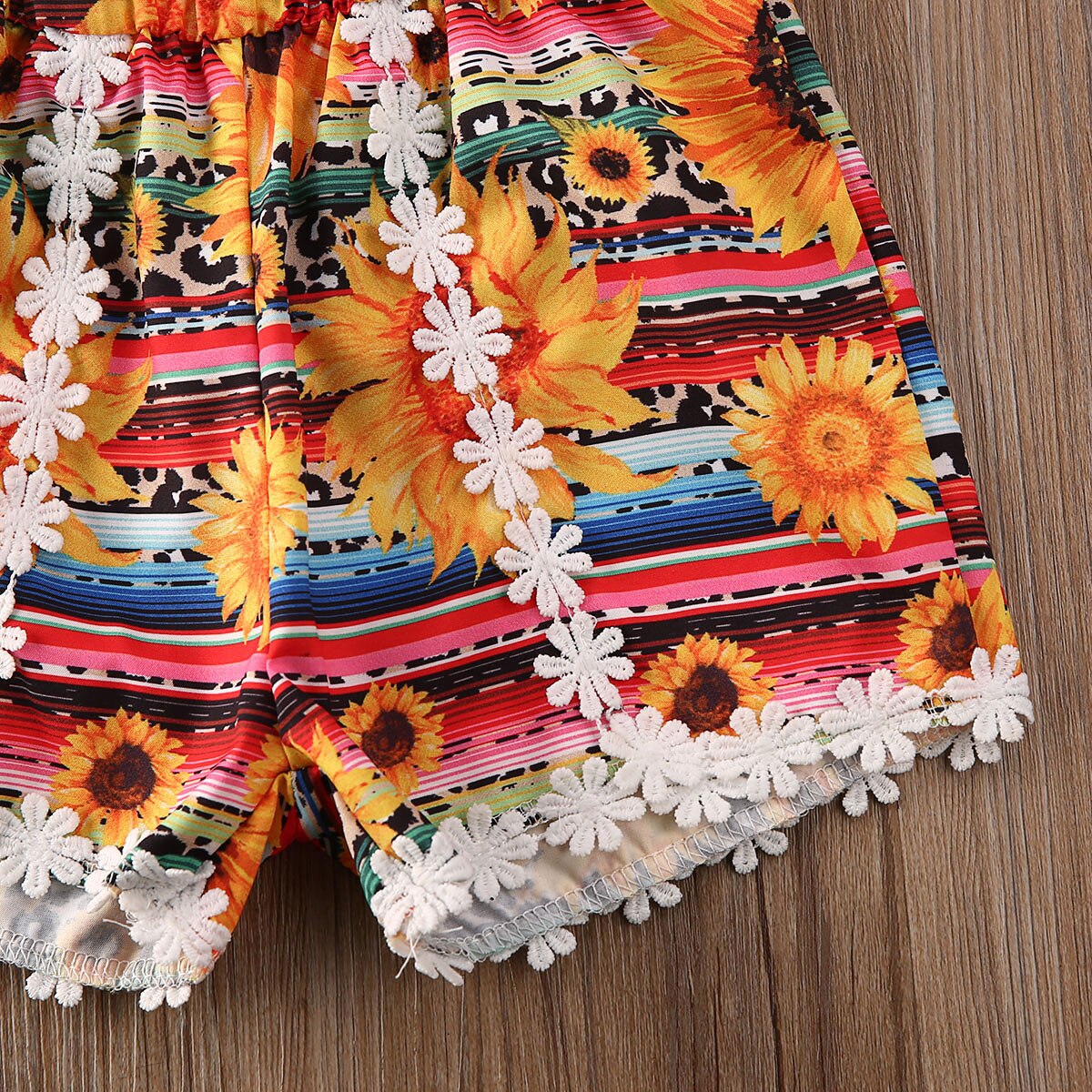 2020 bebê roupas de verão crianças bebê meninos meninas macacão ruffled girassol flor roupas playsuit