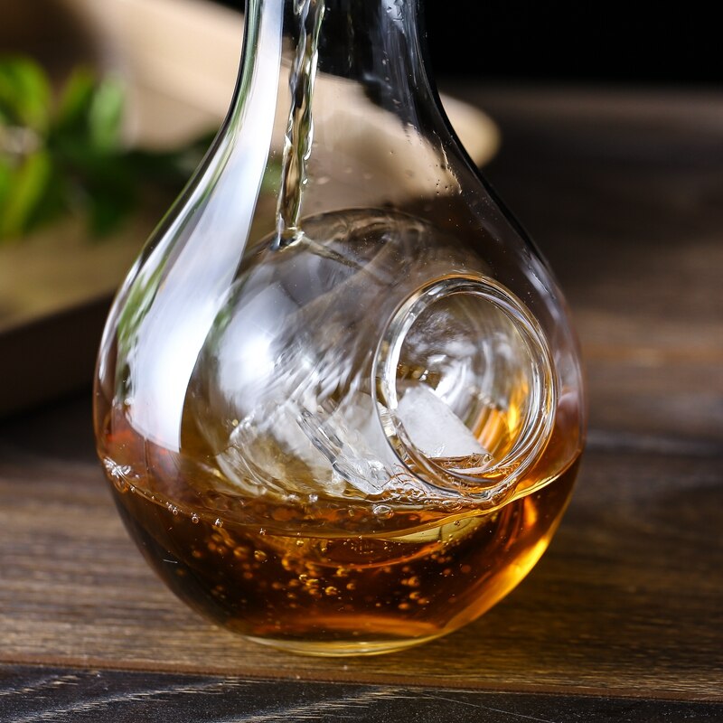 Creatieve Japanse Glas Wijn Set Hamster Nest Sake Set Decanter Crystal Wijn Warmer Glas Helder Wijn Pot Whisky Fles Bar
